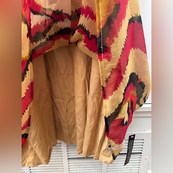 NWT Vintage Y2K Rocha. John Rocha Beaded Red Cream Sleeveless Slip Maxi Dress 14 - Picture 8 of 16